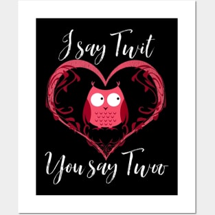 Valentines Day Love Owl Design Posters and Art